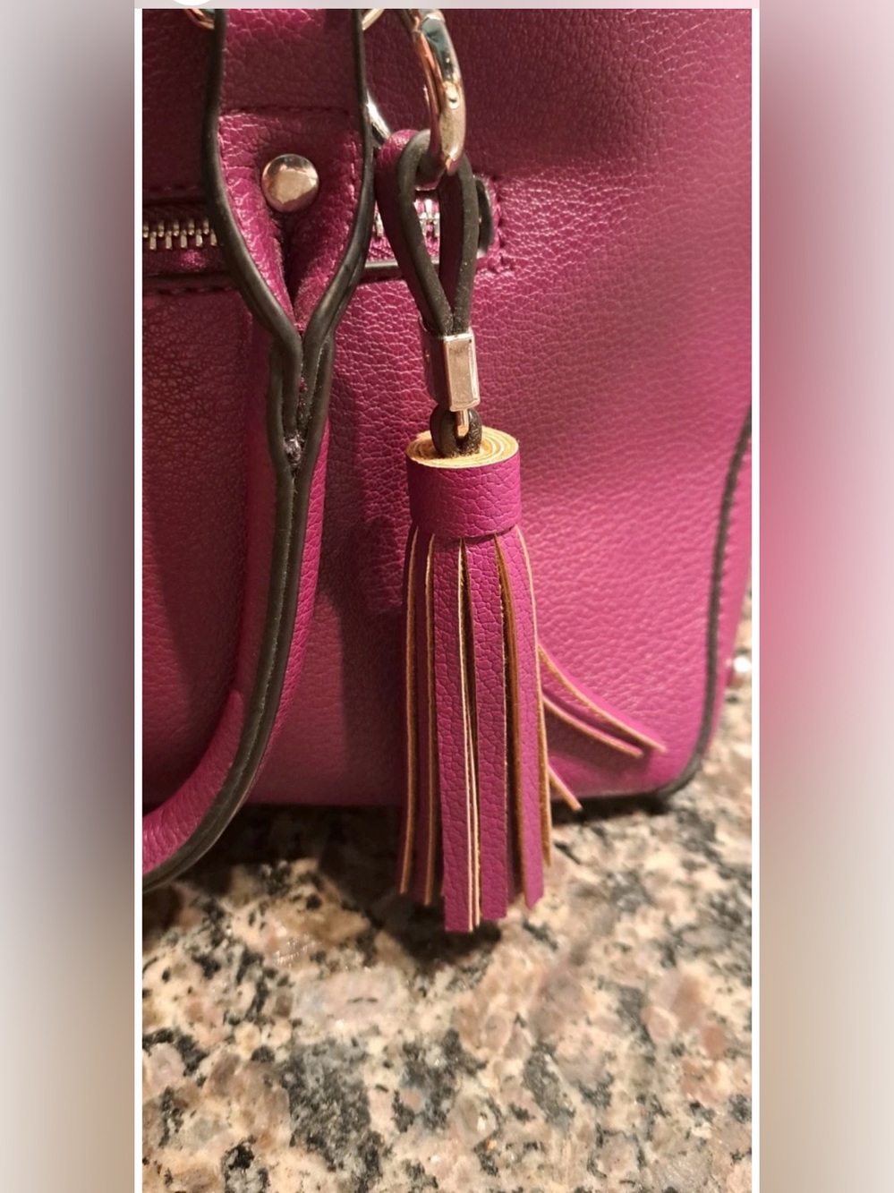 COACH Leather Tassel Keychain / Bag Charm - Picture 7 of 7